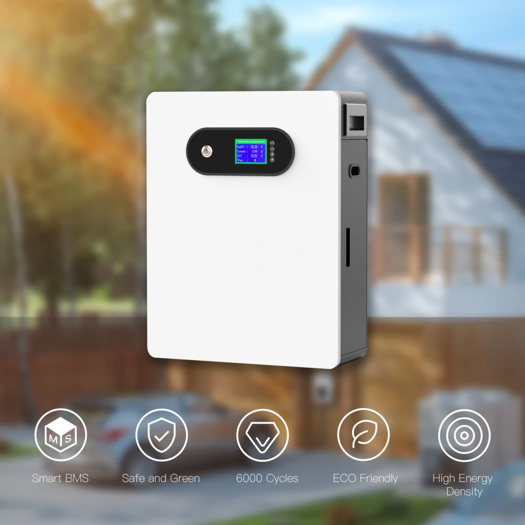 Energy Storage 5kw Power Wall Indoor 48V100ah Solar Phosphate Lithium with BMS IP54 Waterproof